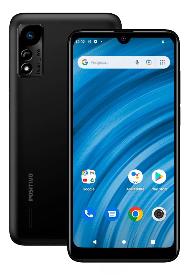 Smartphone Positivo Twist 5 64GB Dual Chip, Tela notch de 6.26