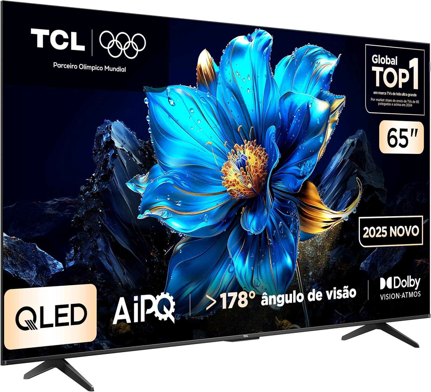 Smart TV TCL 65 Polegadas QLED 4K P7K WiFi Bluetooth Google TV HDR10