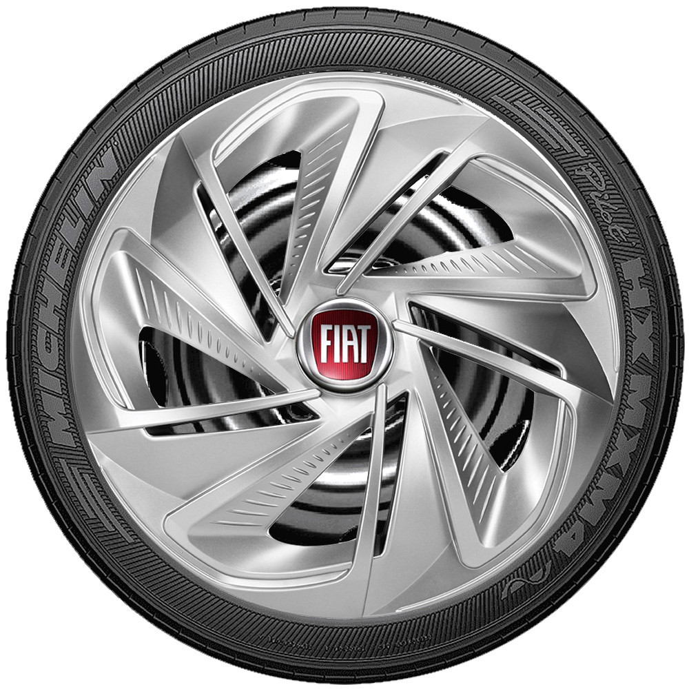 Jogo 4 Calotas Esportivas aro 13-14  Compativel com Mobi Palio etc