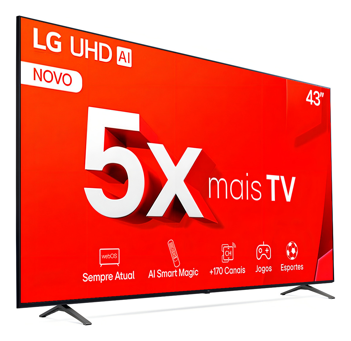 Smart Tv De 43 LG Tu801c 43tu801c0sa Com Tela Led 4k - Preto
