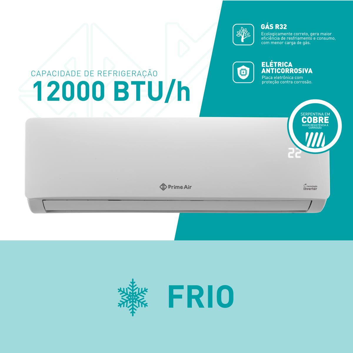 Ar-condicionado Split Inverter 12000 Btu-h Prime Air F 12fc Cor Branco